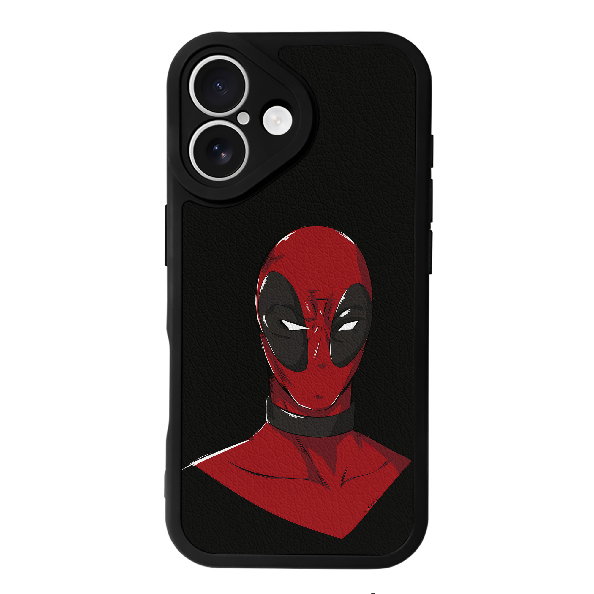 （画像用） Deadpool デッドプール 【iPhone 16シリーズ対応】シリコンスマホケース（レザー調） 材質：シリコン